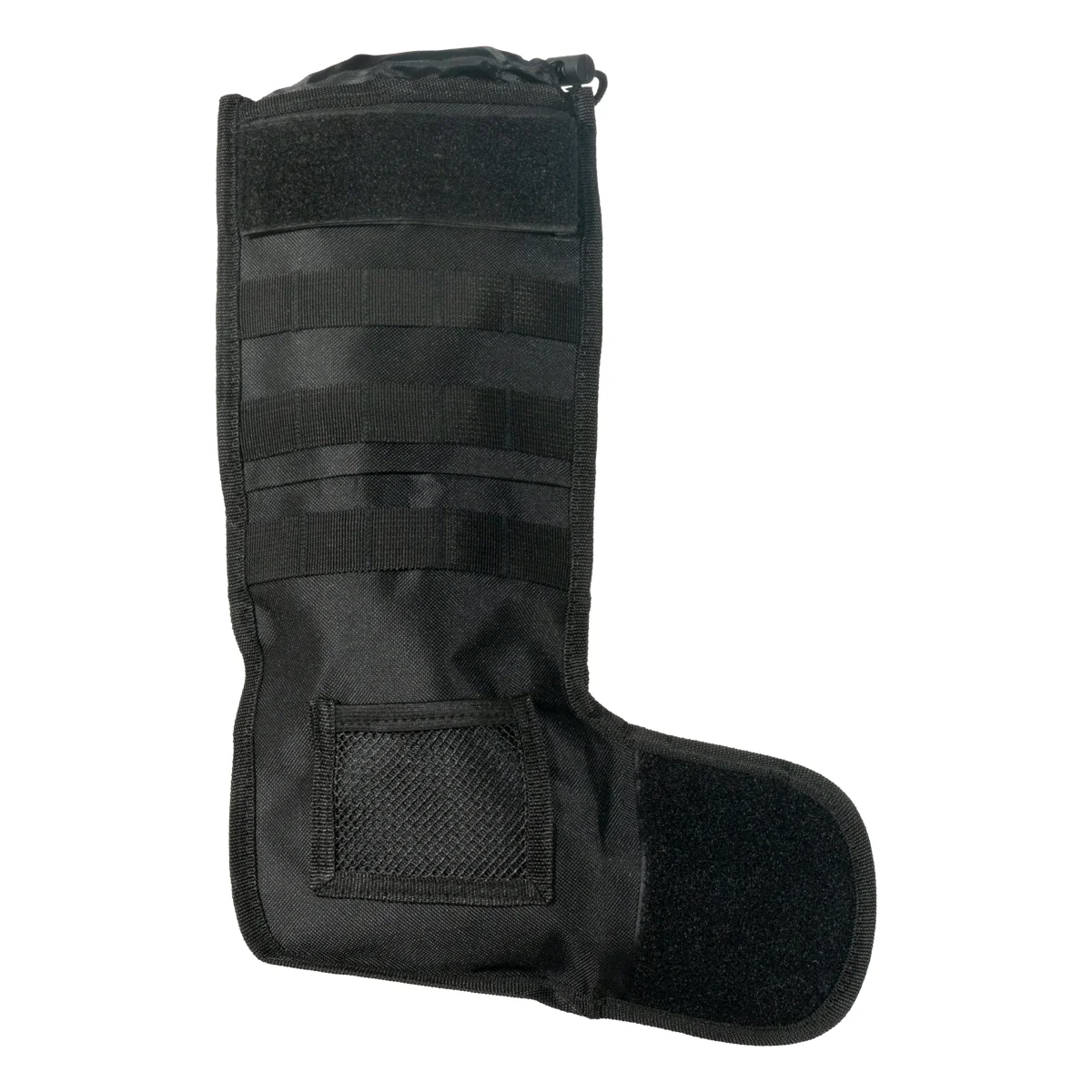 Black Tactical Stocking, MOLLE Webbing, Zippered Storage & Utility Pouch