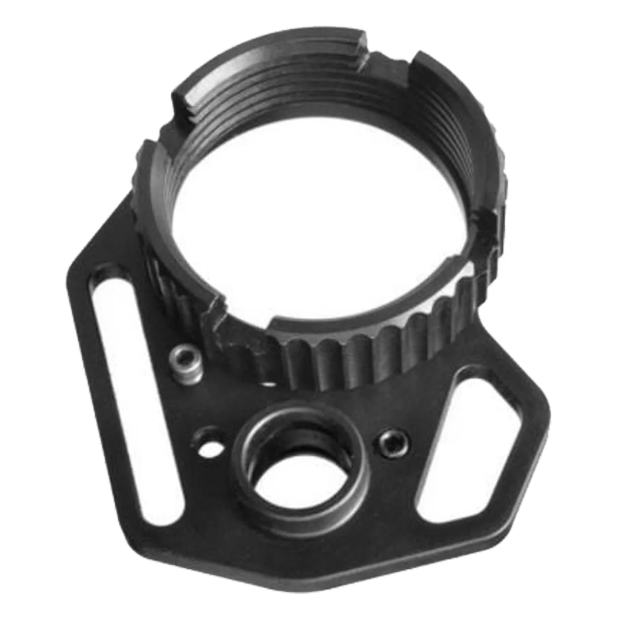 Strike Industries AR-15 Multi-Function End Plate with Anti-Rotation Castle Nut, QD Socket & Sling Loops, Black