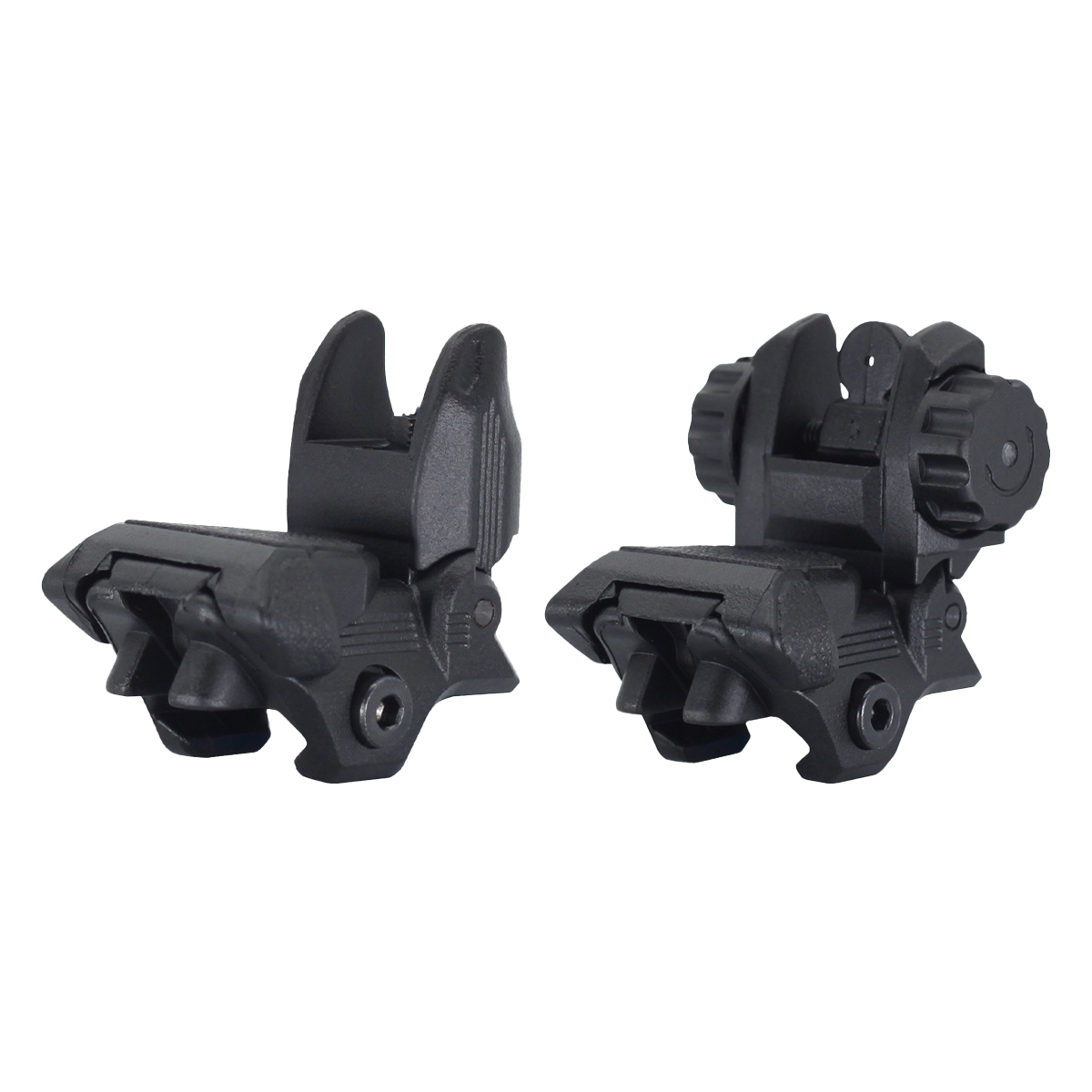 Gauntlet Arms Polymer Spring Flip Up Backup Sight Set - Black