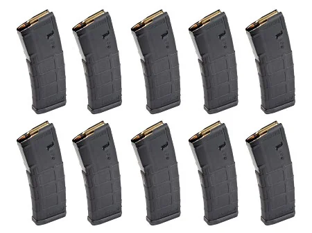 Magpie Magpul PMAG 30 AR/M4 Gen M2 MOE 30-Round AR-15 Magazine, 5.56 NATO / .223 Remington 10 pack