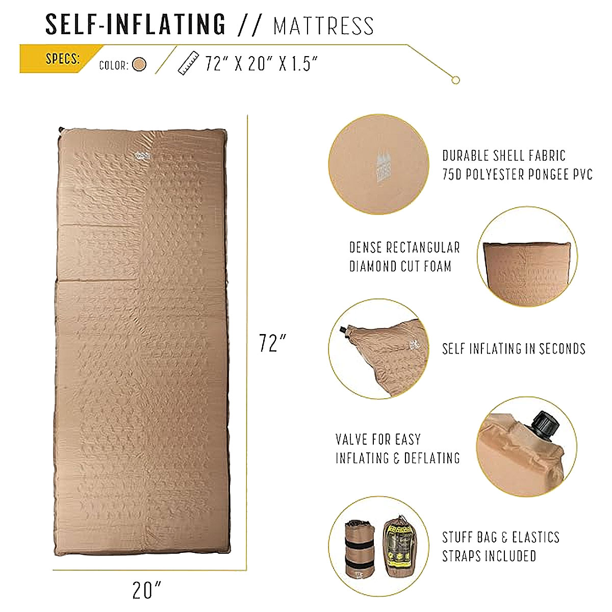 Self Inflating Air Mattress World Famous Sports at Frank Barajas blog