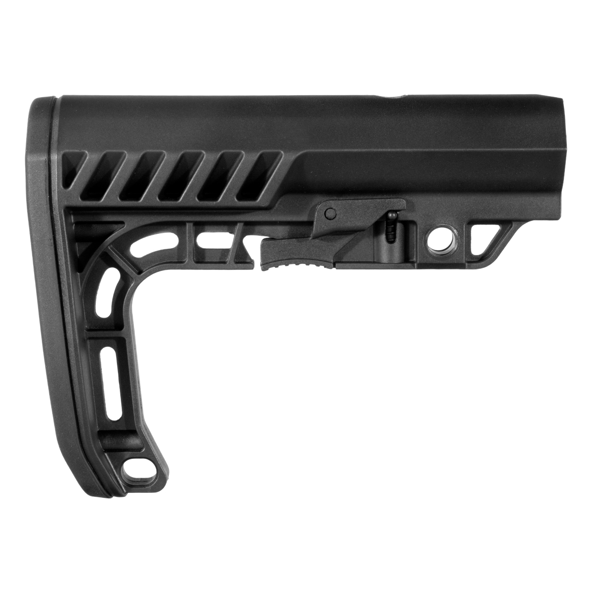Special Operations AR-15 Adjustable Carbine Stock, Lightweight Polymer Tactical Buttstock with Padded Recoil Pad, QD Sling Mount & Black Finish