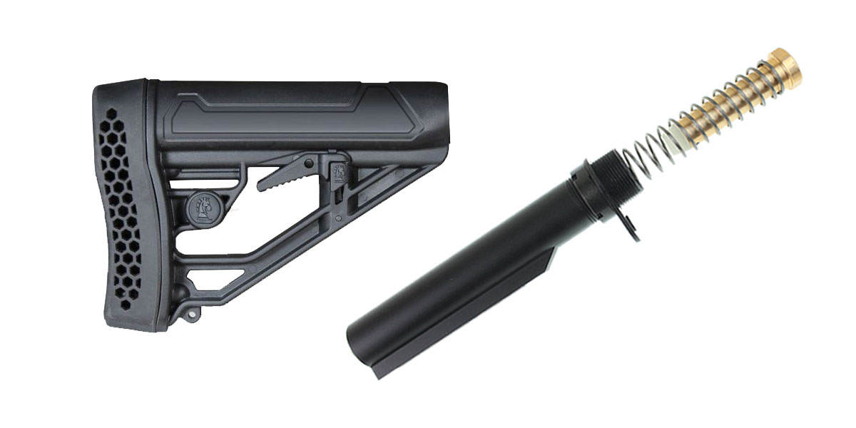Davidson Defense Adaptive Tactical AR-15 EX Performance Adjustable Stock & Mil-Spec Buffer Tube Kit Combo  (Comes With Stock & Buffer Tube Kit)