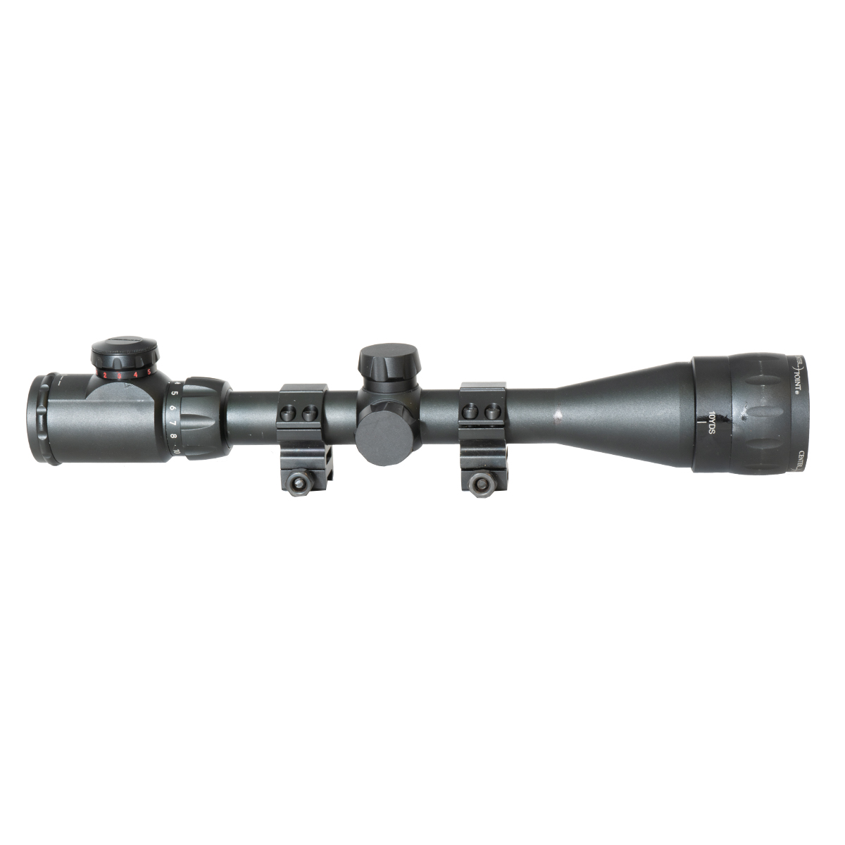 CenterPoint 4-16x40mm Illuminated Red/Green Rifle Scope, 1-Inch Tube