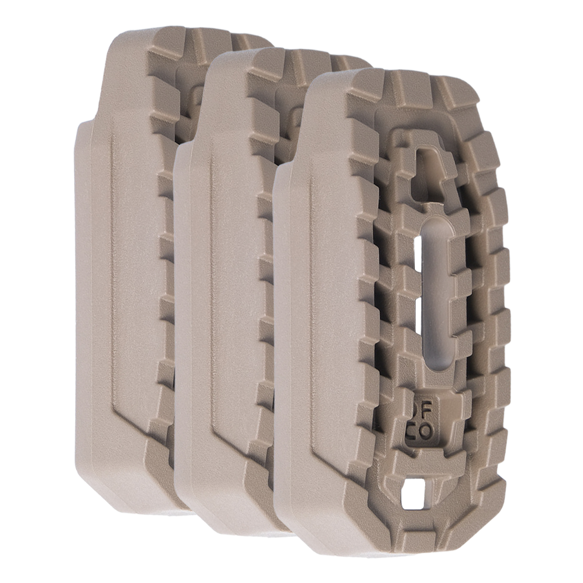  Die Free Co Dos Boot Magazine Extension 3-PACK, +2 Rounds, Fits Magpul 10/20/30/40 Gen 3 PMAG, Matte Finish, Coyote Tan