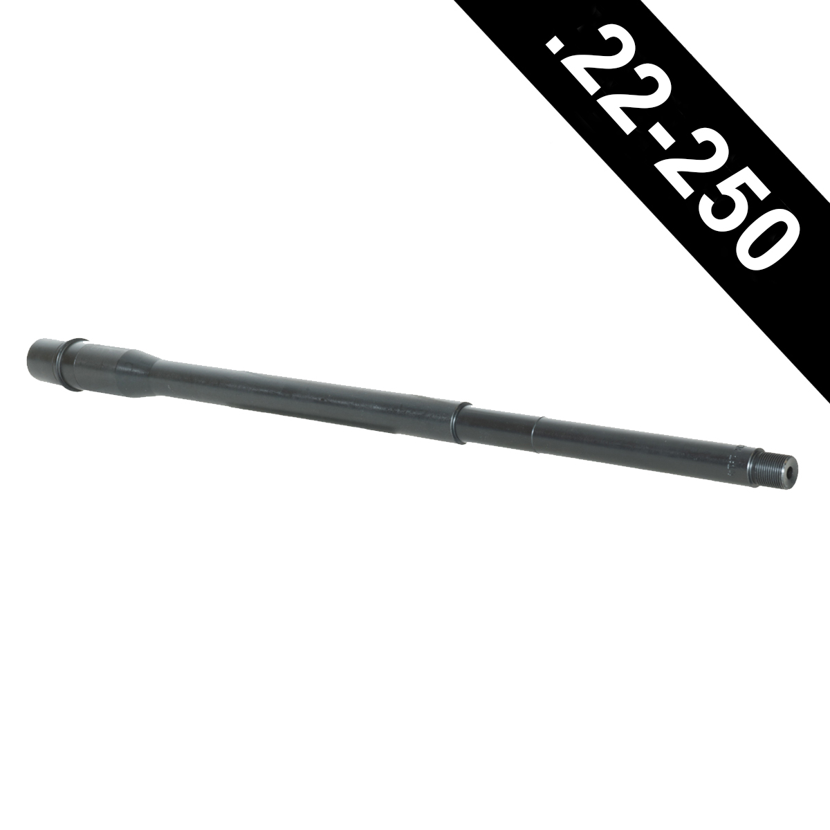Mercury Precision 22” .22-250 Barrel, Rifle-Length Gas, SOCOM Profile, 1:14 Twist, 4150 CMV, Black Nitride, 5/8x24, 0.750” Gas Block