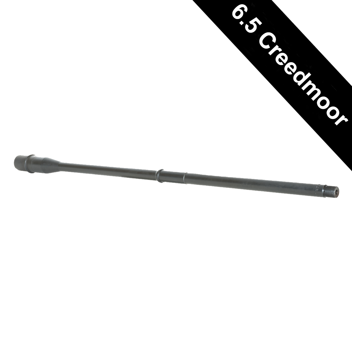 Mercury Precision  24” 6.5 Creedmoor Lightweight Barrel – Rifle-Length Gas, 1:8 Twist, 4150 CMV, Black Nitride, 5/8x24 Thread, 0.750” Gas Block