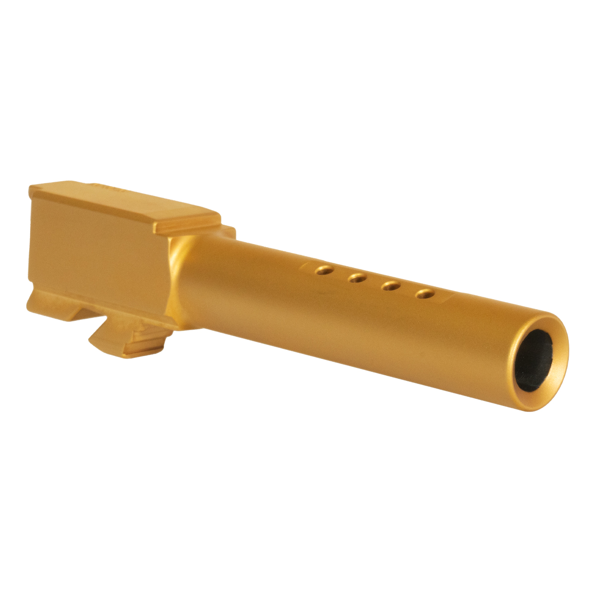 Davidson Defense G19 Gen 1-4 Compatible Crown-Cut Ported Gold Titanium Nitride Barrel, 1:10 Twist