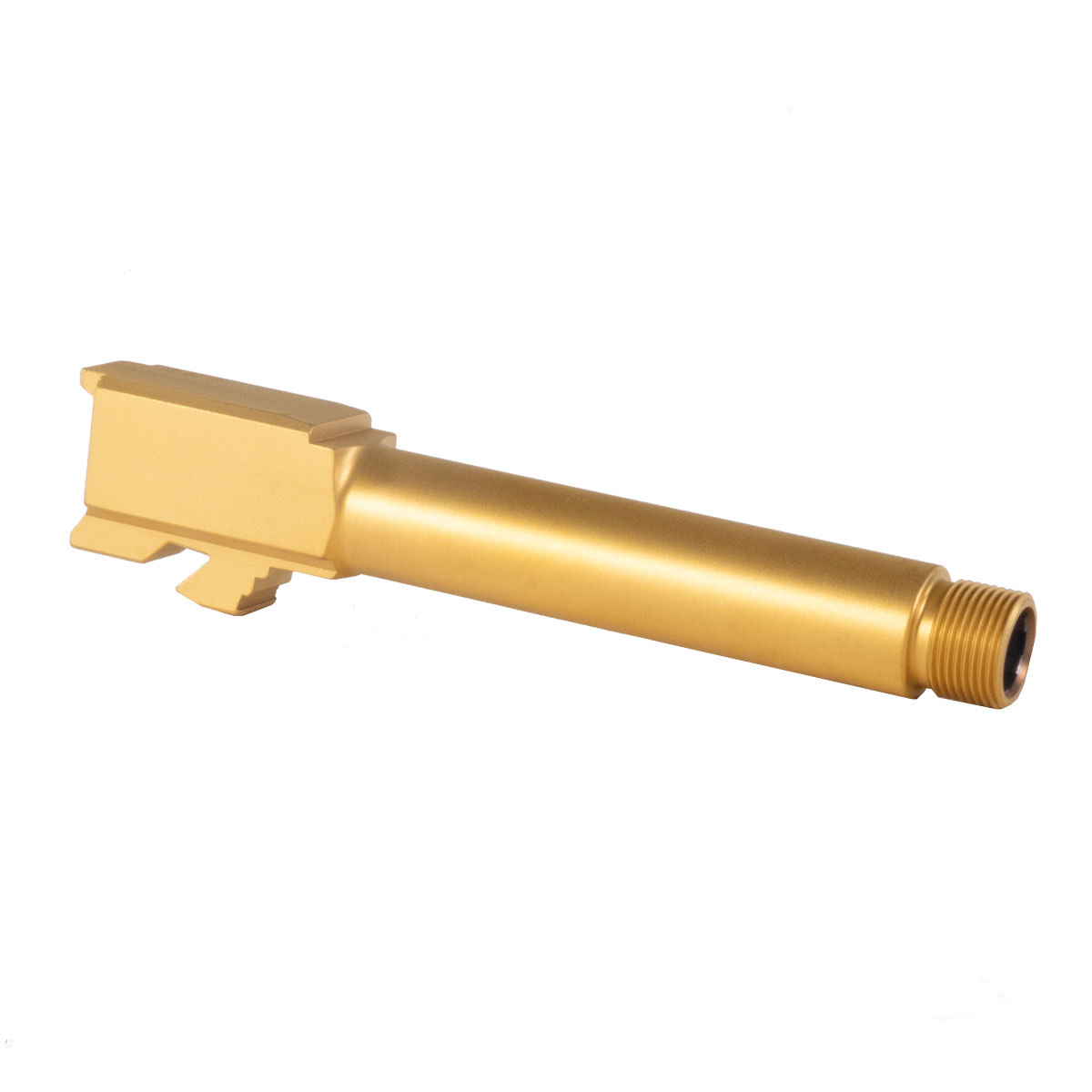 BLEMISHED / PREVIOUSLY FIRED Glock 19 Compatible Threaded Barrel, Gold TiN3 PVD Finish, May Require Fitting