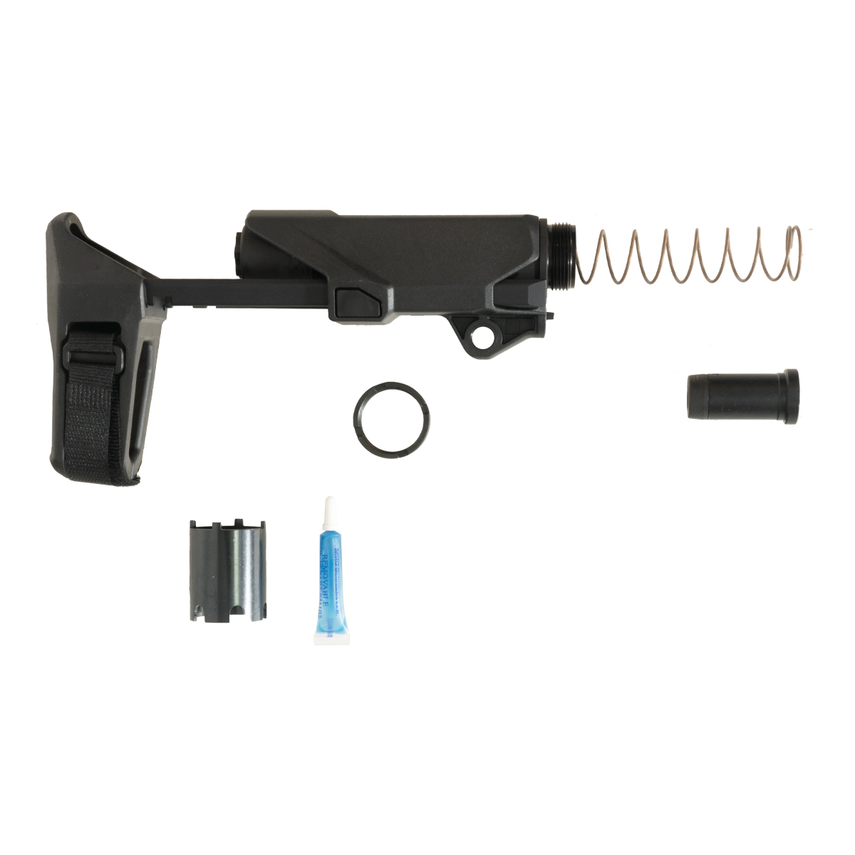  SB Tactical HBPDW AR Brace, 556/300BLK BUFFER/SPRING, Short Buffer Brace System, Black