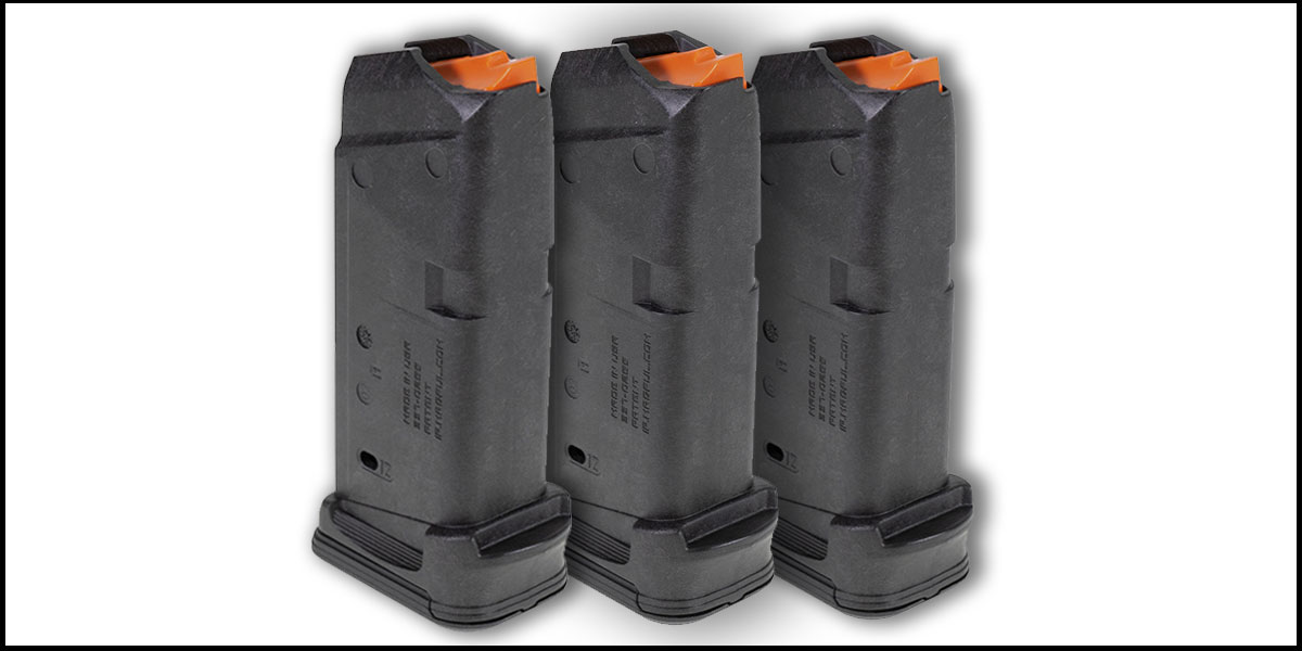 Magazine Bundle: Magpul PMAG 12 GL9, 9x19 - Glock G26 Sub-Compact, 12 Round Capacity, 3-Pack