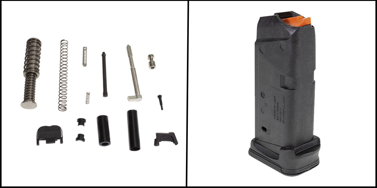 DIY Pistol Kit: JE Machine Glock 26 Slide Parts Kit + Magpul PMAG 12 GL9, 9x19 - Glock G26 Sub-Compact