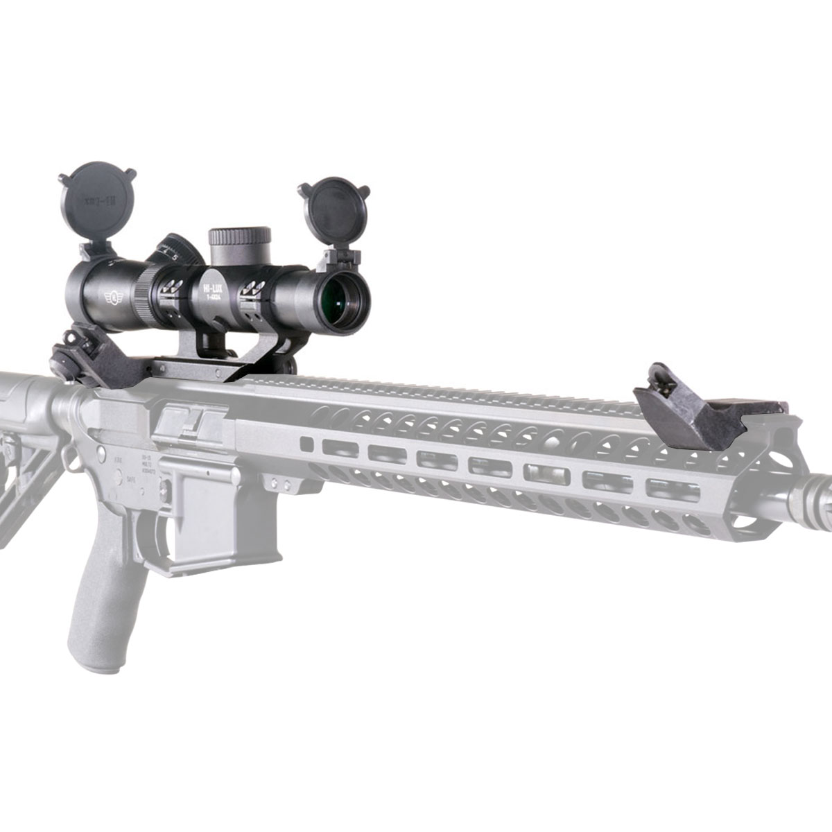 Range Loadout: CMR4 1-4X24 LPVO Rifle Scope + Single Piece Optic Mount + JE Machine Glass Filled Polymer 45 Degree Offset Sights