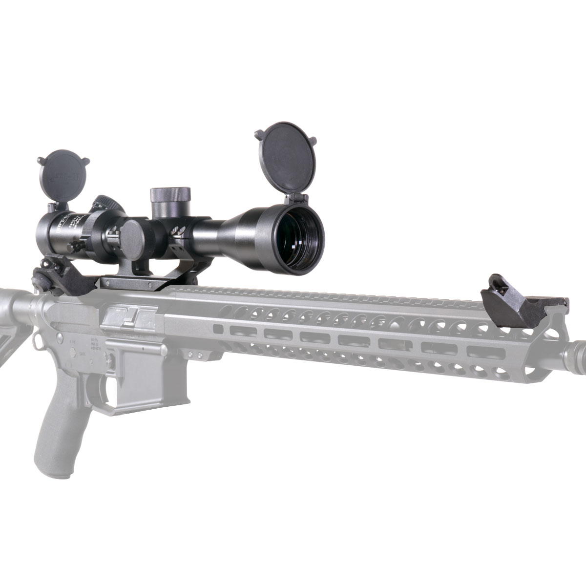 Range Loadout: PentaLux TAC-V 2-10X42, 30mm Tube Rifle Scope + Single Piece Optic Mount + JE Machine Glass Filled Polymer 45 Degree Offset Sights
