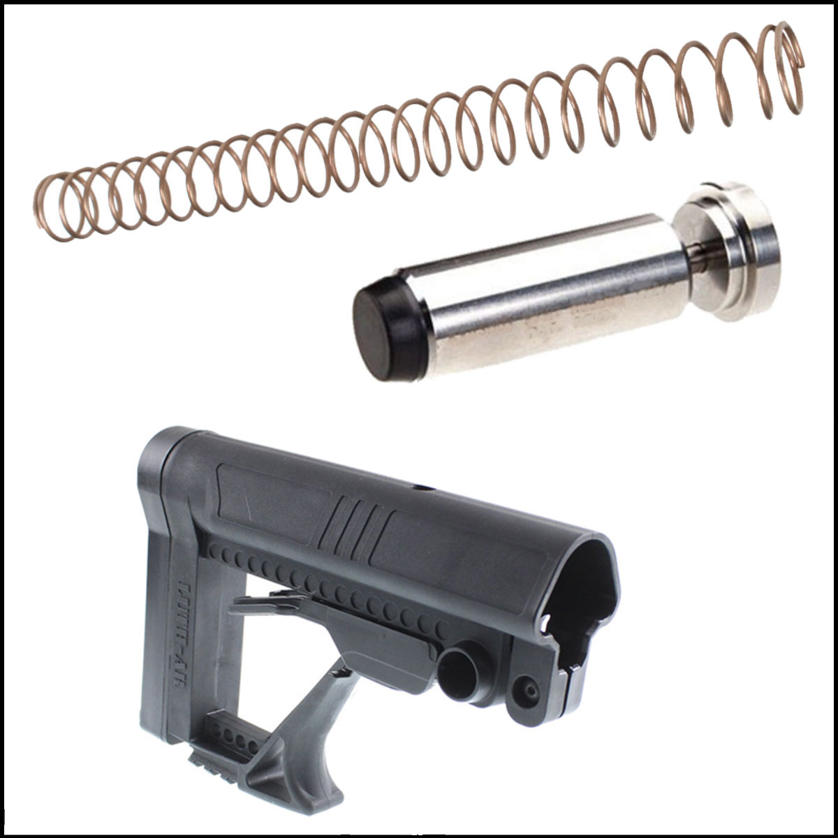 KynShot Upgrade Package: Kyntec Hydraulic Recoil Buffer + Luth-AR LR-308 Carbine Buffer Spring  + Luth-AR Luth AR MBA-5 Adjustable stock