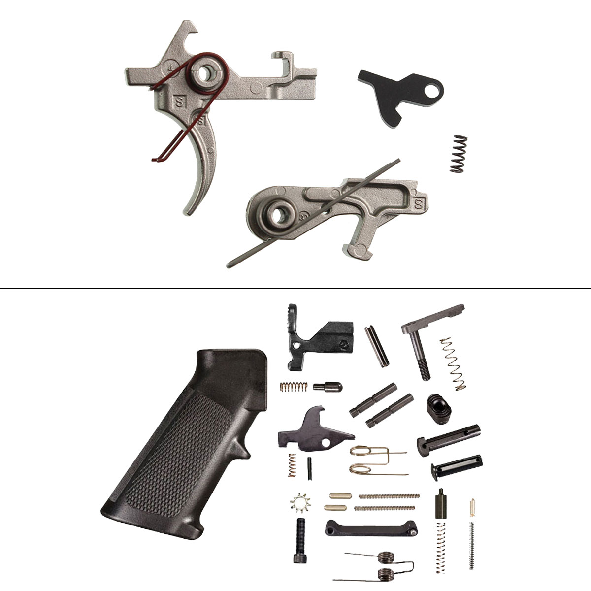 Trigger Upgrade Kit: KAK Industry LR-308 Lite Lower Parts Kit + Recoil Technologies Top Shelf 2 Stage High Polish Nickel Boron Trigger