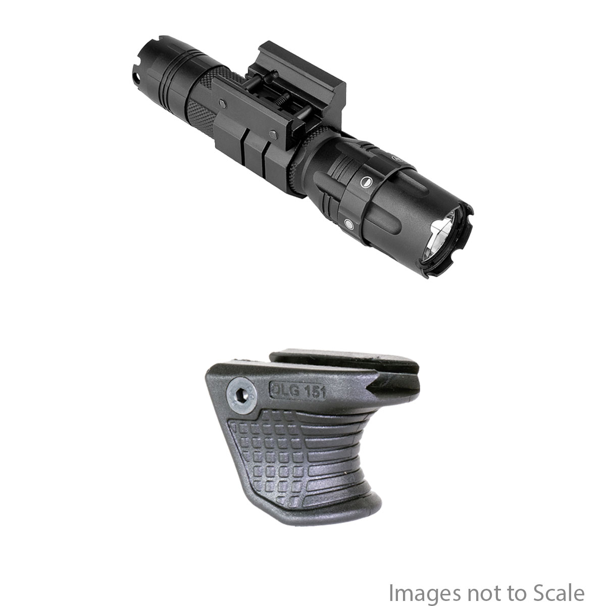 Accessorize Your Build: VISM Pro Series Mod 2 Flashlight w/ Rail Mount + NcSTAR Black Picatinny Hand Stop with QD Sling Base