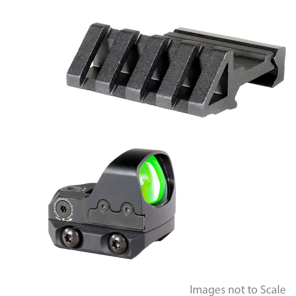 SHOTAC Compact Pistol Red Dot Sight with Shield RMS Footprint - Includes  1913 Picatinny Rail Mount, 1 CR2023 Battery