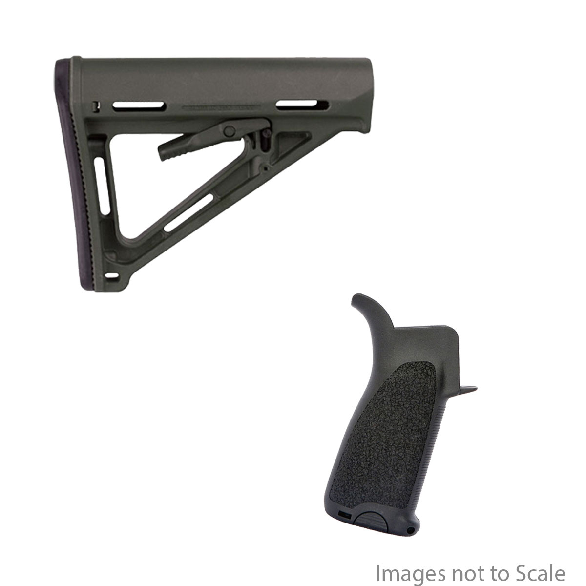 Furniture Kit: Magpul MOE Mil-Spec Collapsible AR-15 Carbine Synthetic Buttstock + BCM Gunfighter Black Mod 3 Grip