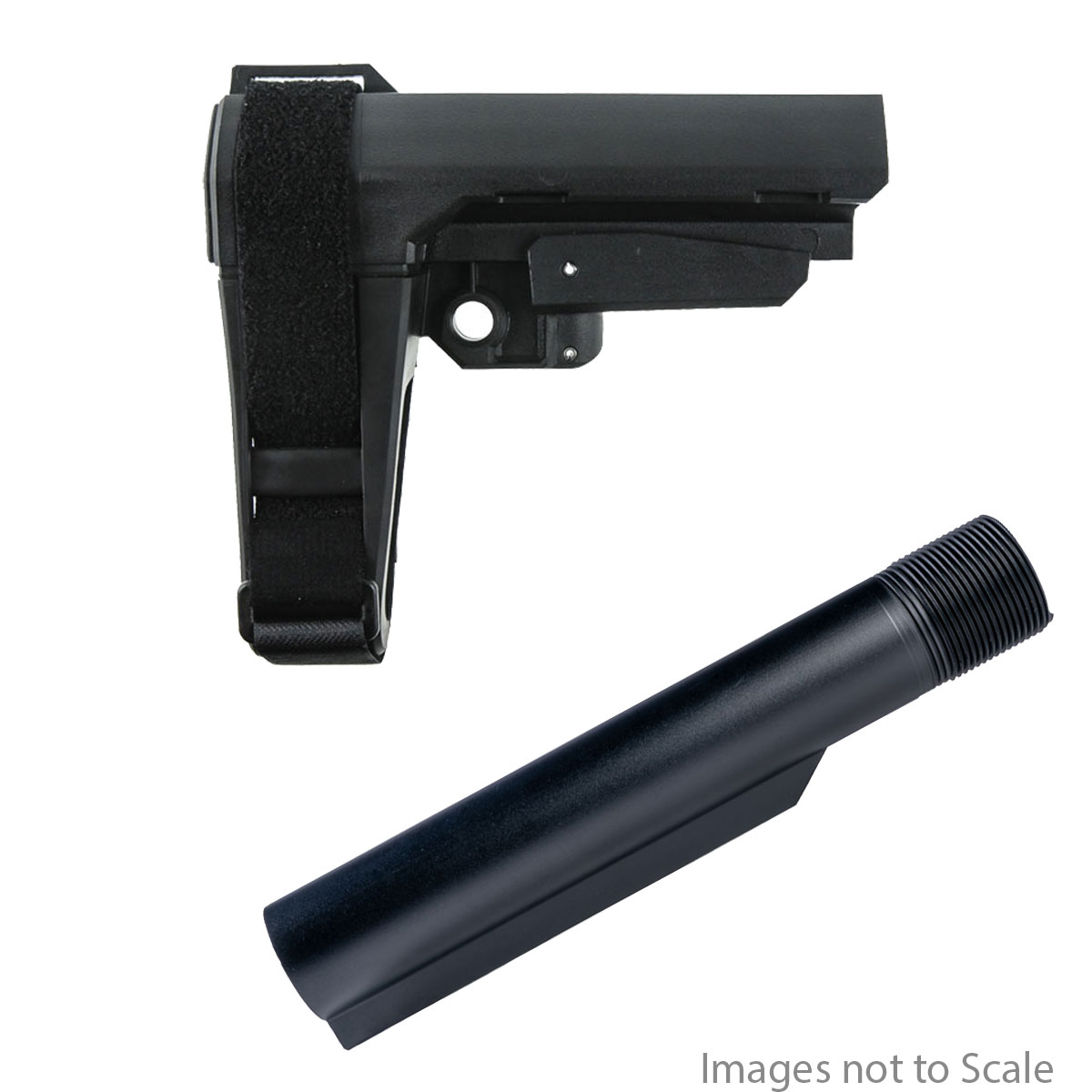 Pistol Upgrade Kit: SB Tactical AR-15 SBA3 Pistol Brace + Recoil Technologies Mil-Spec Heavy-Duty 6-Position Buffer Tube