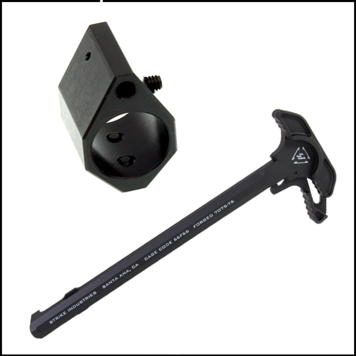 Back to Basics Upgrade Kit: Strike Industries Charging Handle with Extended Latch + Davidson Defense Premium Low Profile .750 Adjustable Gas Block