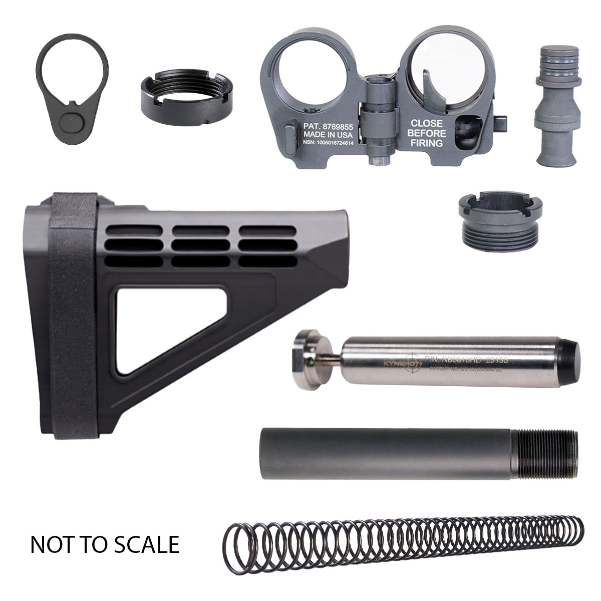 Kyntec/SBM4 Folding Buffer Kit: LAW Tactical AR-15/M16 GEN3-M Folding ...