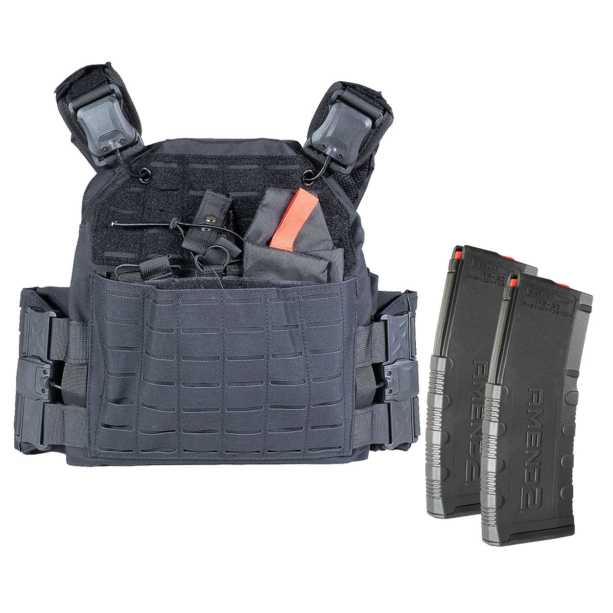 Body Armor Bundle (No Plates): NC Star Quick Release Plate Carrier ...