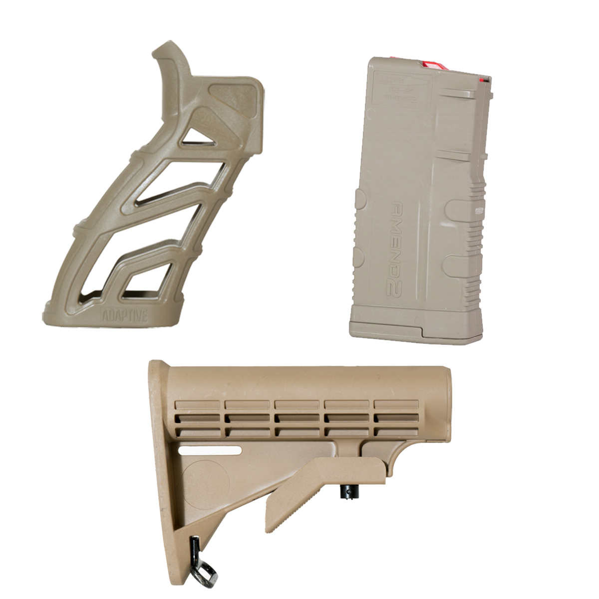 LR-308 FDE Furniture Upgrade Kit - For .308/7.65x51 Featuring The ...