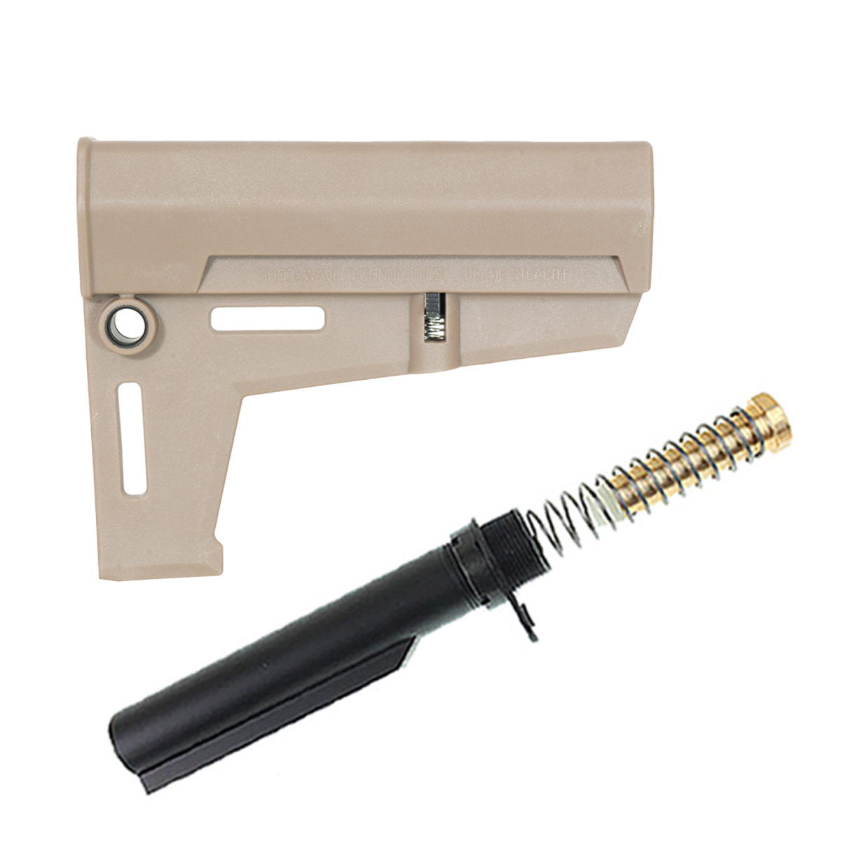 KAK KAK Shockwave Blade Stealth FDE & Mil-Spec AR-15 Pitsol Buffer Tube