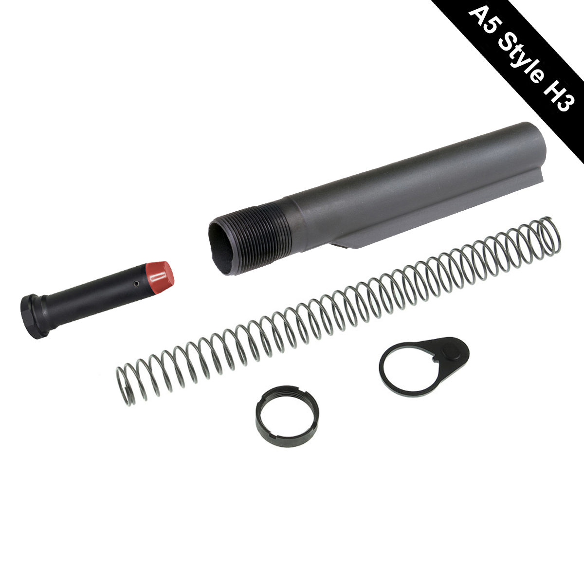  A5 Style, 9-Position H3 LR 308 Buffer Tube Kit