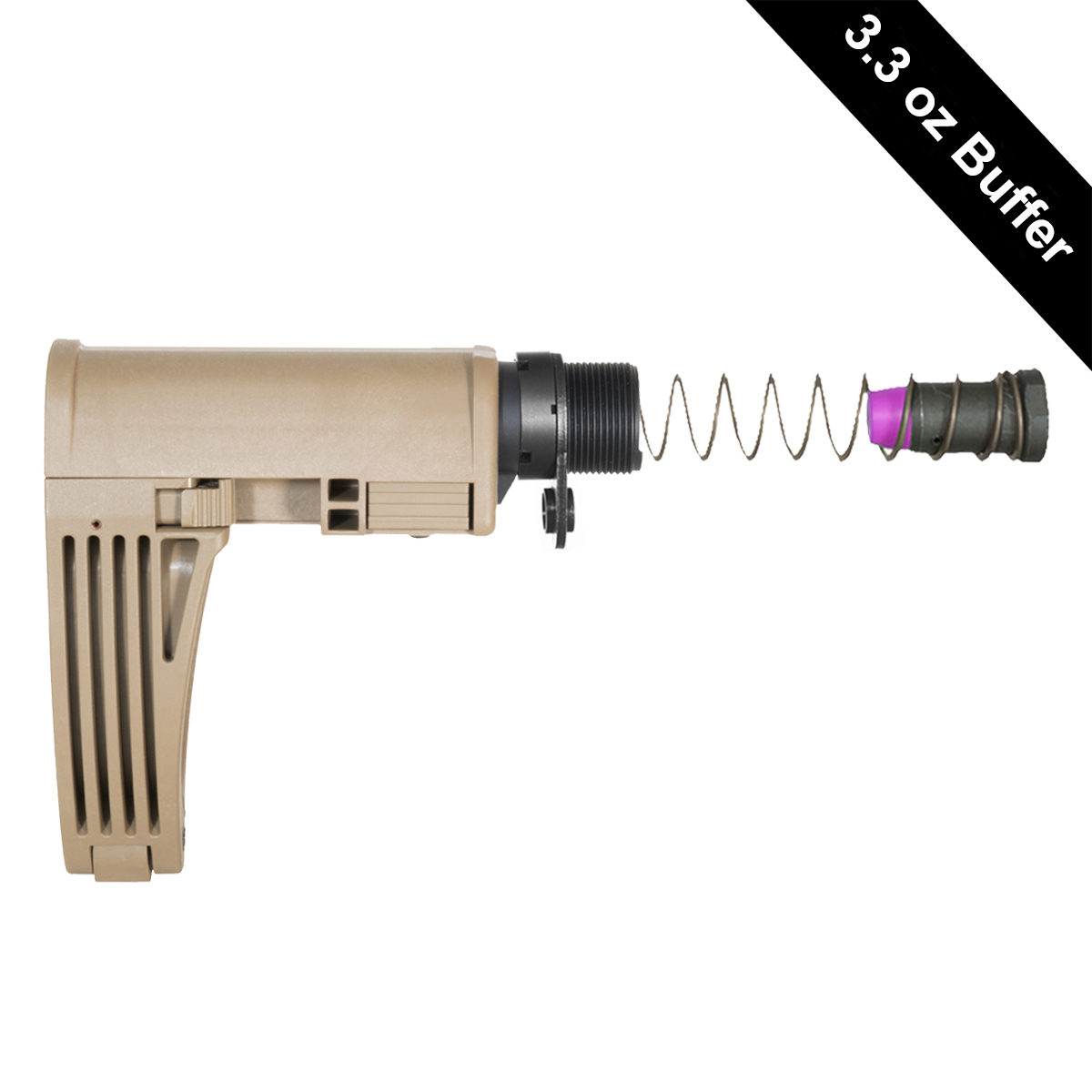  Tailhook MOD2C Gear Head Works Kit – FDE – 3.3oz – Includes Castle Nut & QD End Plate