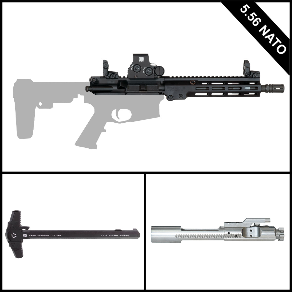  DTT URGI CLONE 10.5-inch AR-15 5.56 NATO Pistol Upper Build Kit w/Eotech XPS2