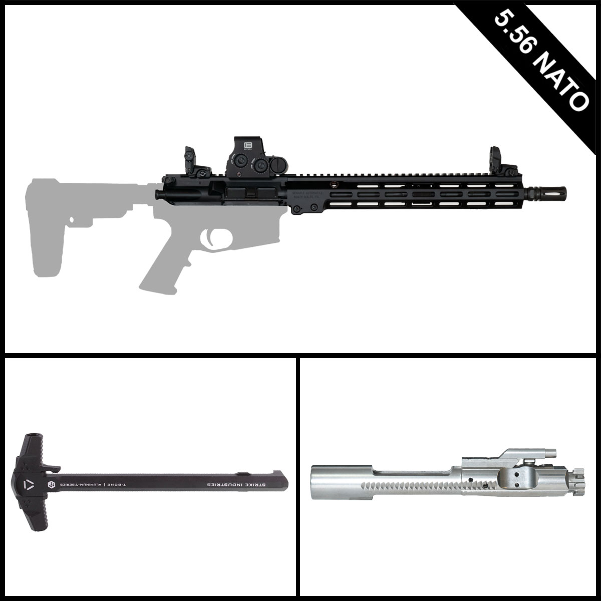  DTT URGI CLONE DDC 14.5-inch AR-15 5.56 NATO Pistol Upper Build Kit w/Eotech XPS2