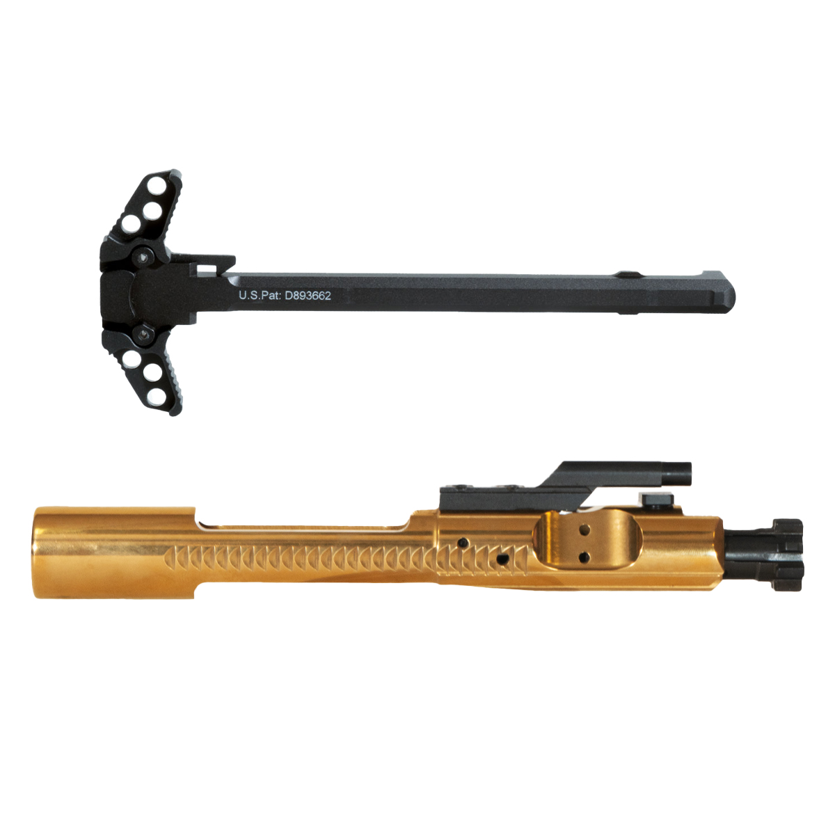  AR-15 BCG Hybrid Titanium Nitride 5.56 BCG - TiN Carrier, Nitride Key and Bolt w/United Defense AR-15 