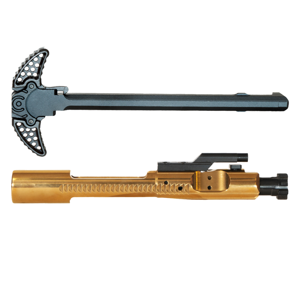  AR-15 Ambidextrous Charging Handle with the Davidson Defense Gold/Nitride 5.56 BCG Combo