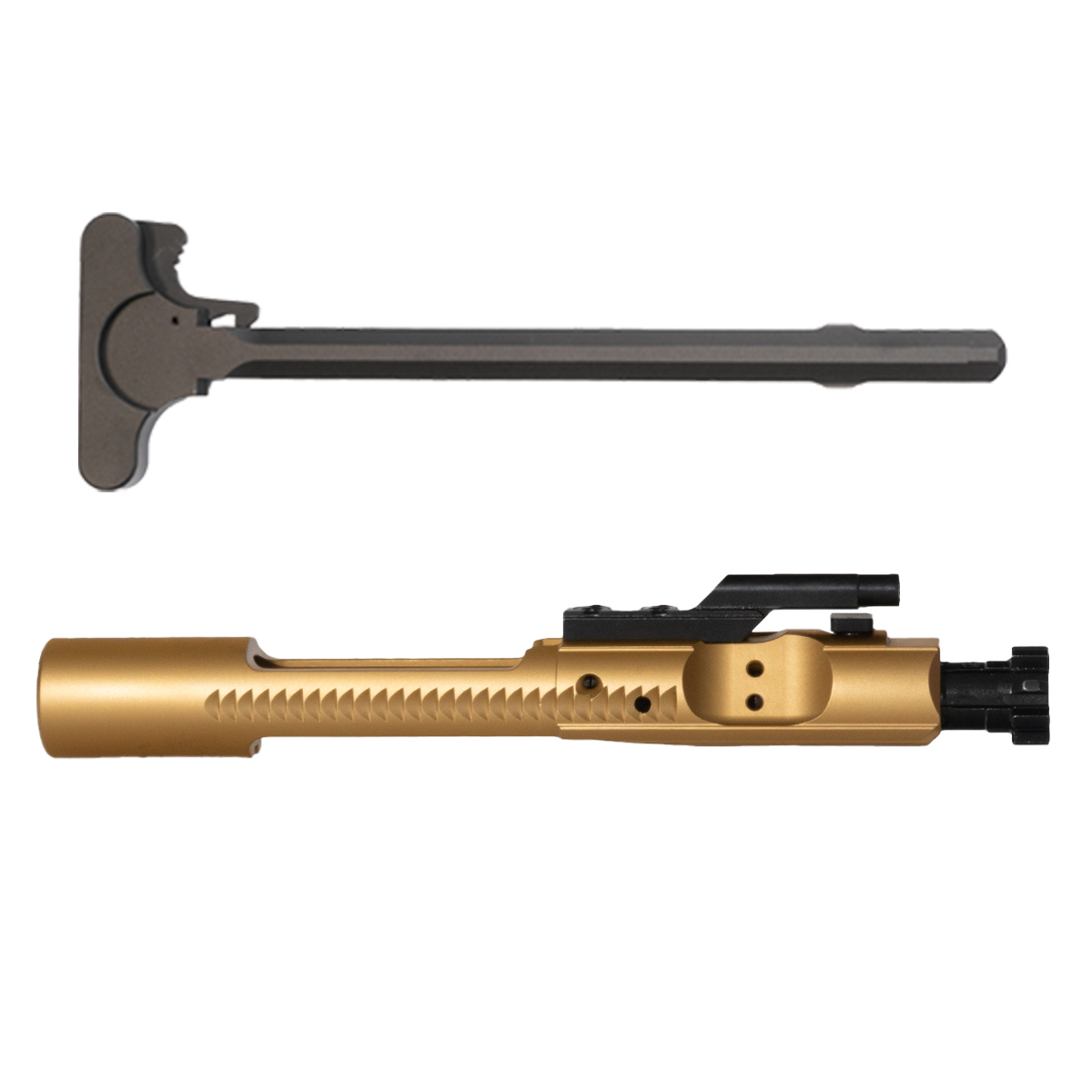  Davidson Defense AR-15 Complete 5.56 NATO BCG TiN Gold Finish, AR-15 M4 Charging Handle Mil-Spec Quality