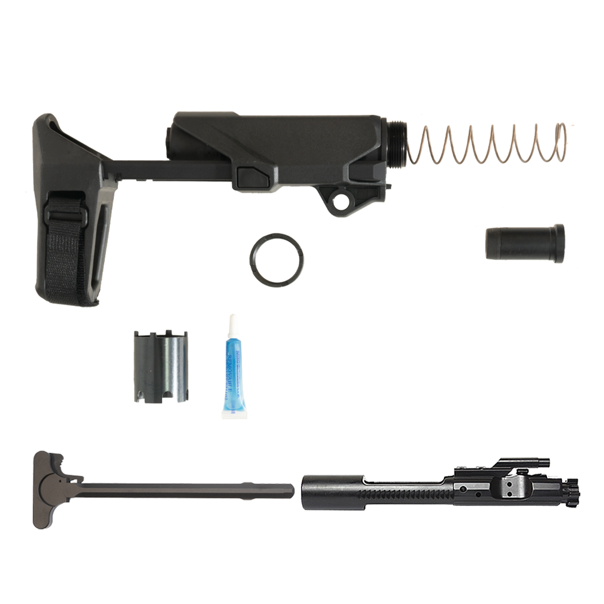  SB Tactical HBPDW AR Brace, 556/300BLK Buffer/Spring, Short Buffer Brace System, 5.56 BCG and Charging Handle