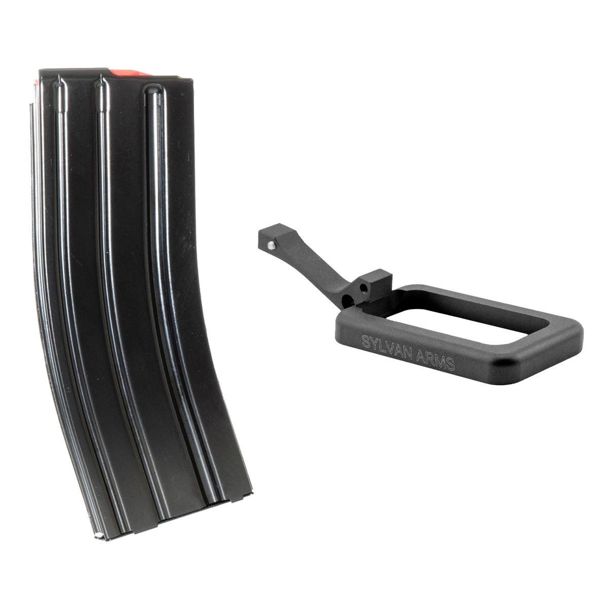  Sylvan Arms AR-15 Flared Magwell, Global Ordnance 5.56 NATO 30 Round Steel Magazine