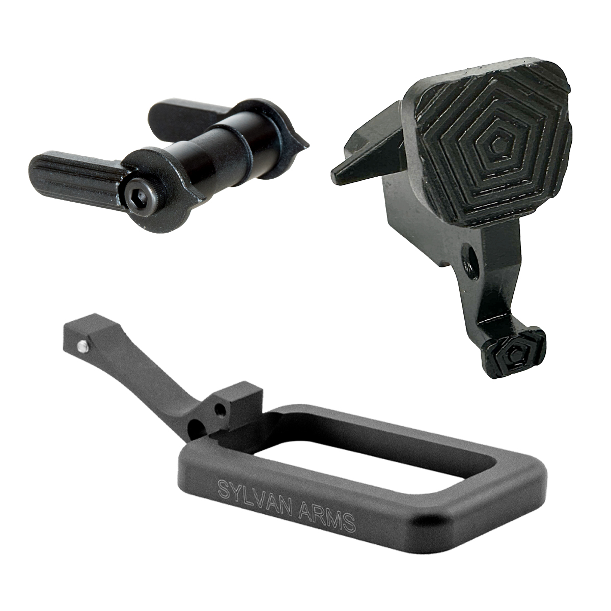  Sylvan Arms AR-15 Flared Magwell, AR-15 Ambidextrous Safety Selector, AR-15 Enhanced Bolt Catch