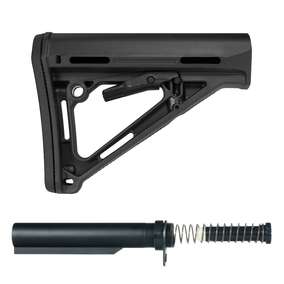  Gauntlet Arms Adjustable Carbine Stock, AR-15 Carbine Buffer Tube Kit, H1 Carbine 3.8 oz Buffer Bundle