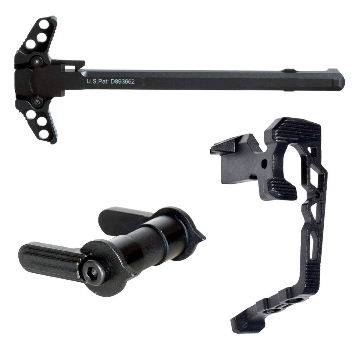  DTT AR-15 Bundle, Presma Steel Ambidextrous Bolt Catch Release, 'Holy' Ambi Charging Handle, AR Ambi Safety