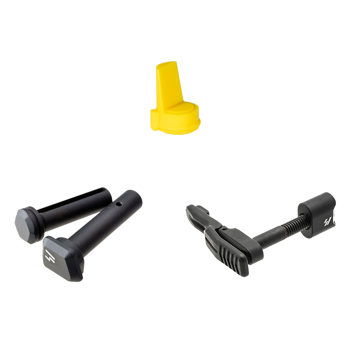  Strike Industries Black Ambidextrous Magazine Release, Strike Industries Ultra Light Pivot / Takedown Pins, Yellow ACCU-Wedge