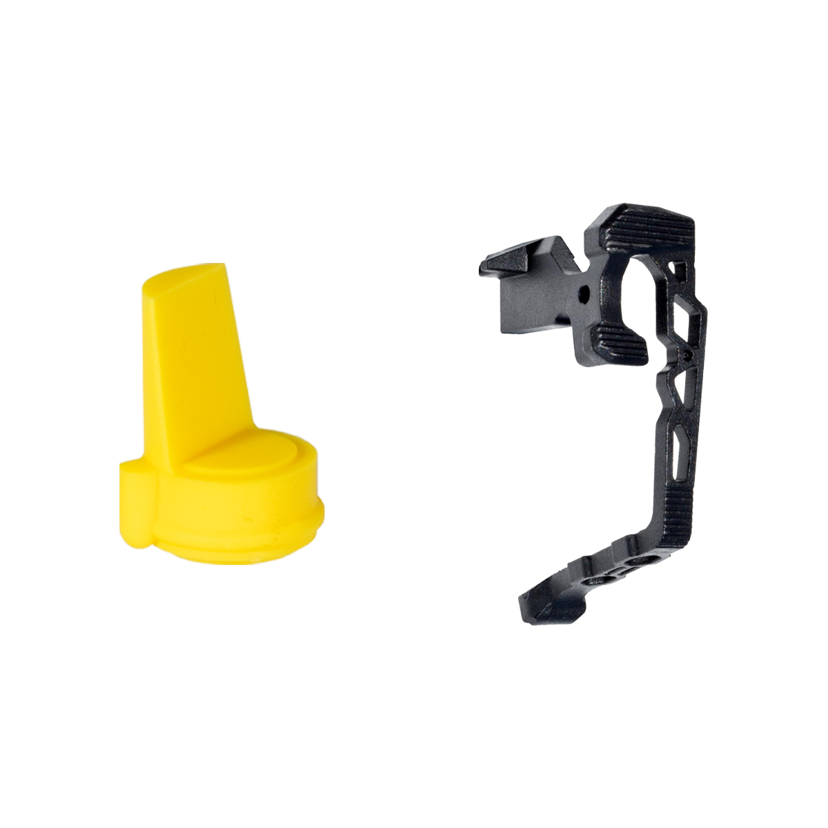  Steel Ambidextrous Black Extended Bolt Catch Release for AR15 .223/5.56, Yellow ACCU-Wedge