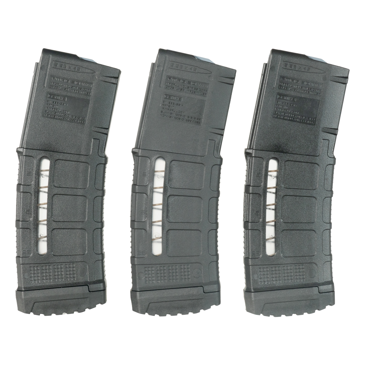  Magpul PMAG Gen M3 30RD Magazines (3 Pack) with DFCO Dos Boot +2 Magazine Extensions (3 Pack) Bundle