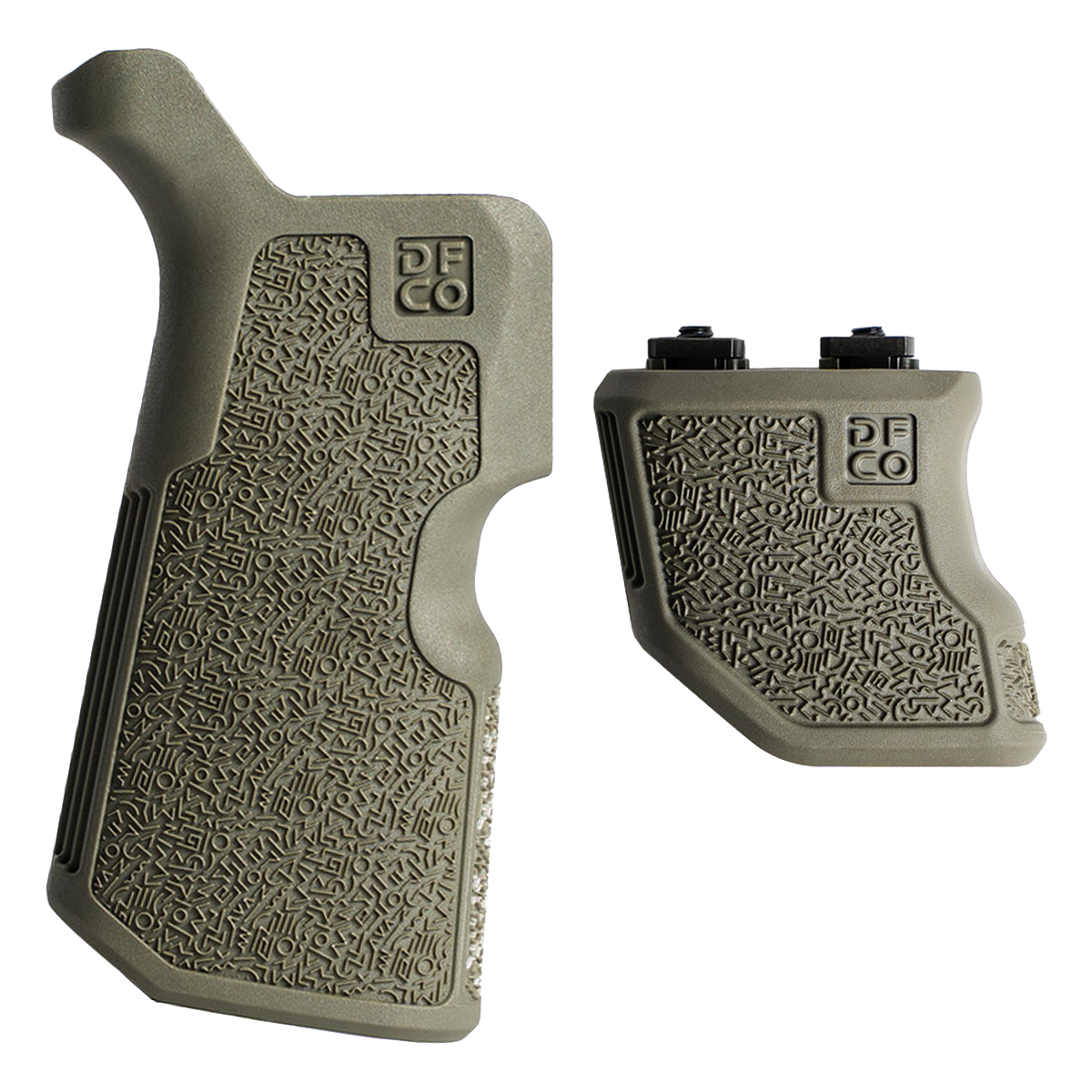  Die Free Co (DFCO) Grip Bundle, Kung Fu Grip & Tiger Claw M-LOK Foregrip, OD Green