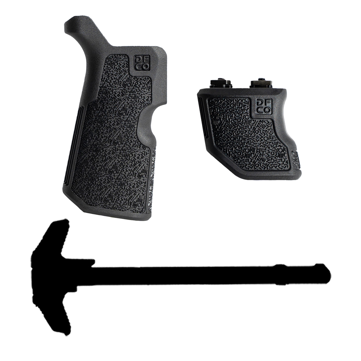 Davidson Defense Blind Box Ambidextrous Charging Handle & Die Free Co Kung Fu Grip and Tiger Claw Foregrip Bundle