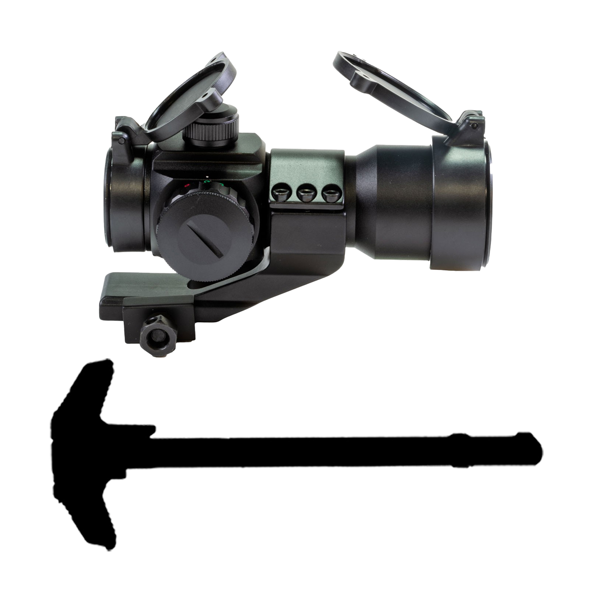 Davidson Defense Blind Box Ambidextrous Charging Handle & TacFire 1x30 Dual Illuminated Red/Green Dot Sight w/ Cantilever Mount Bundle