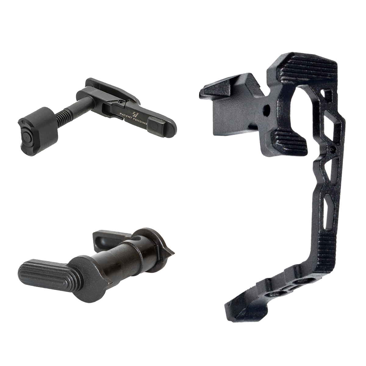 AR-15 Ambidextrous Controls Upgrade Bundle w/ Extended Bolt Catch, Ambi Safety Selector & Strike Industries Mag Release - Black