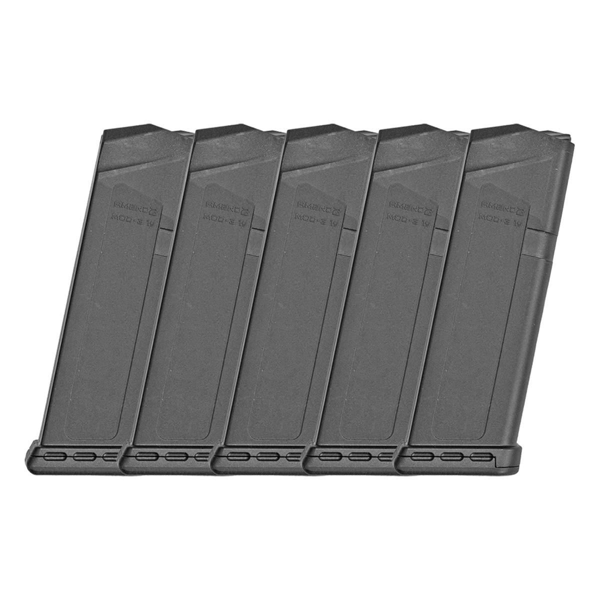 Amend2 Mod-3 Glock 19 9mm 15-Round Black Magazine 5-Pack