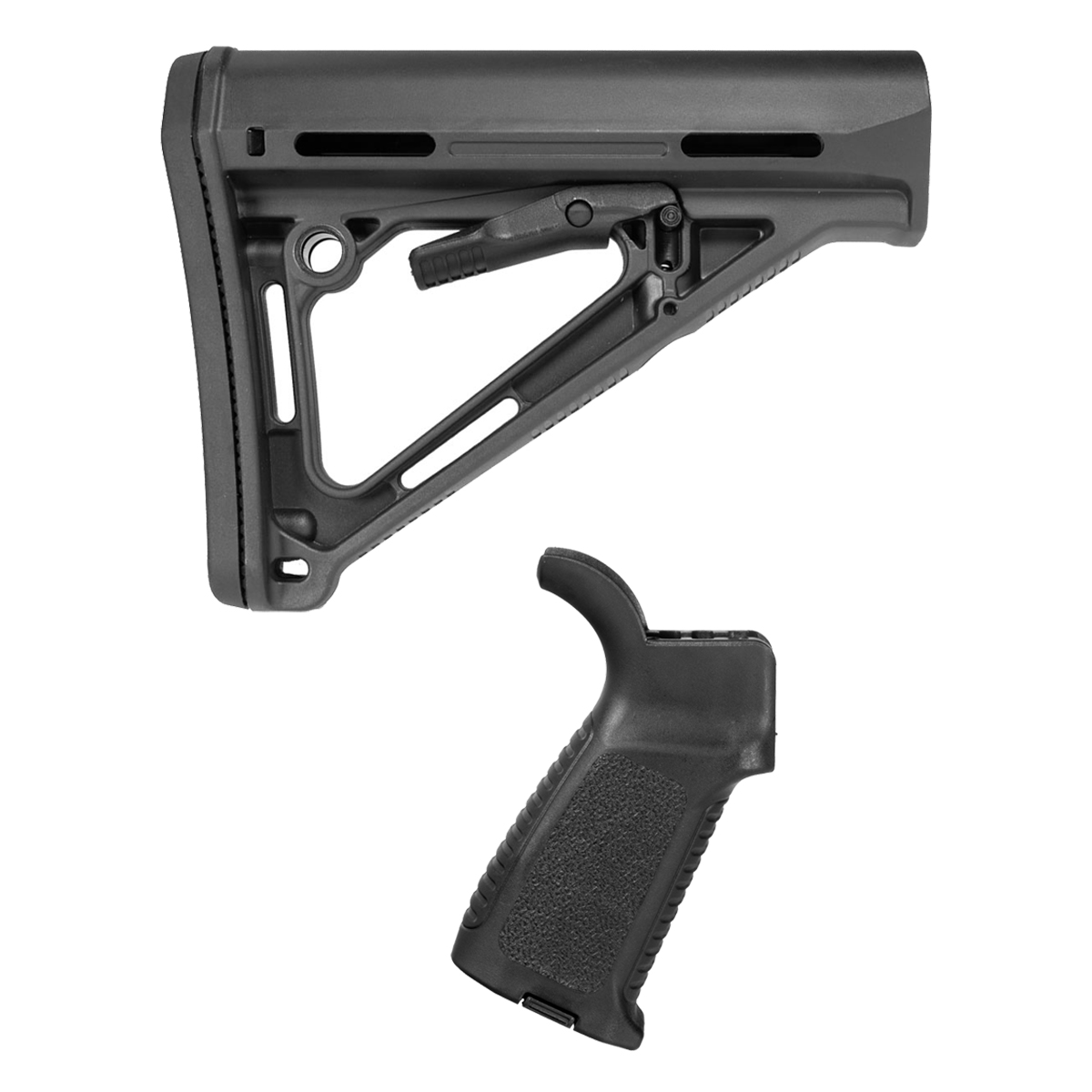 Guntec TAP Tactical Pistol Grip & Black Adjustable Carbine Stock Bundle